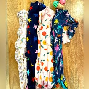 4 pcs Posh Peanut Zip Up Pajamas